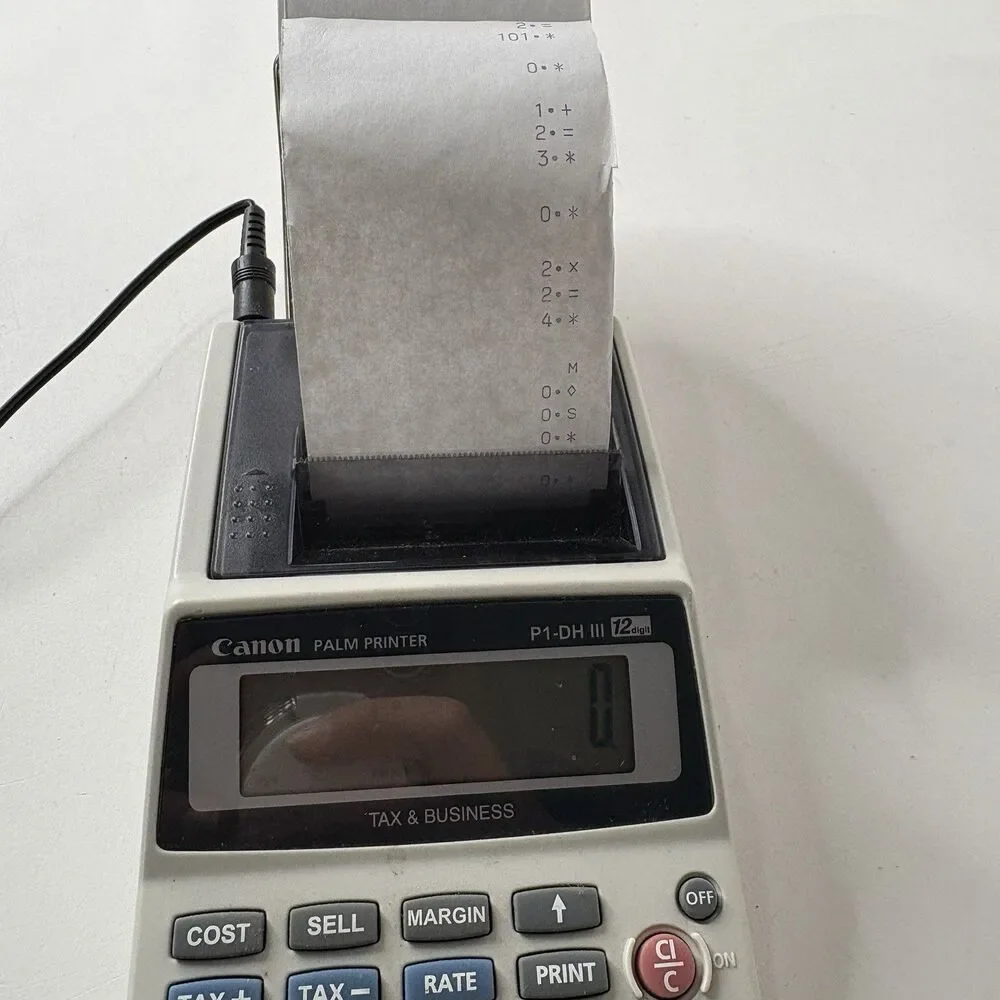 Vintage Canon P1-DH III Palm Printer Tax & Business Tested Working